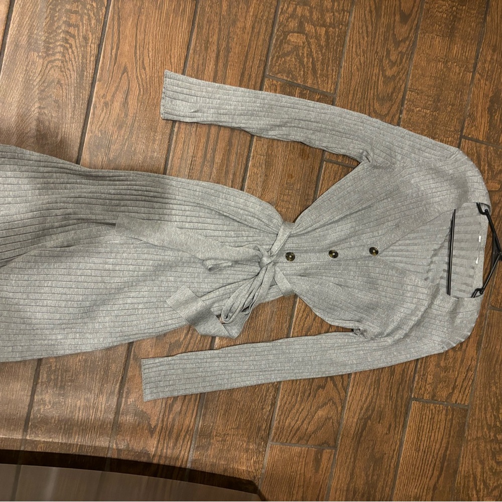 NWOT-Size large gray long sweater